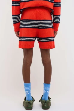 Women The Elder Statesman Nora Rollie Stripe Boxy Short