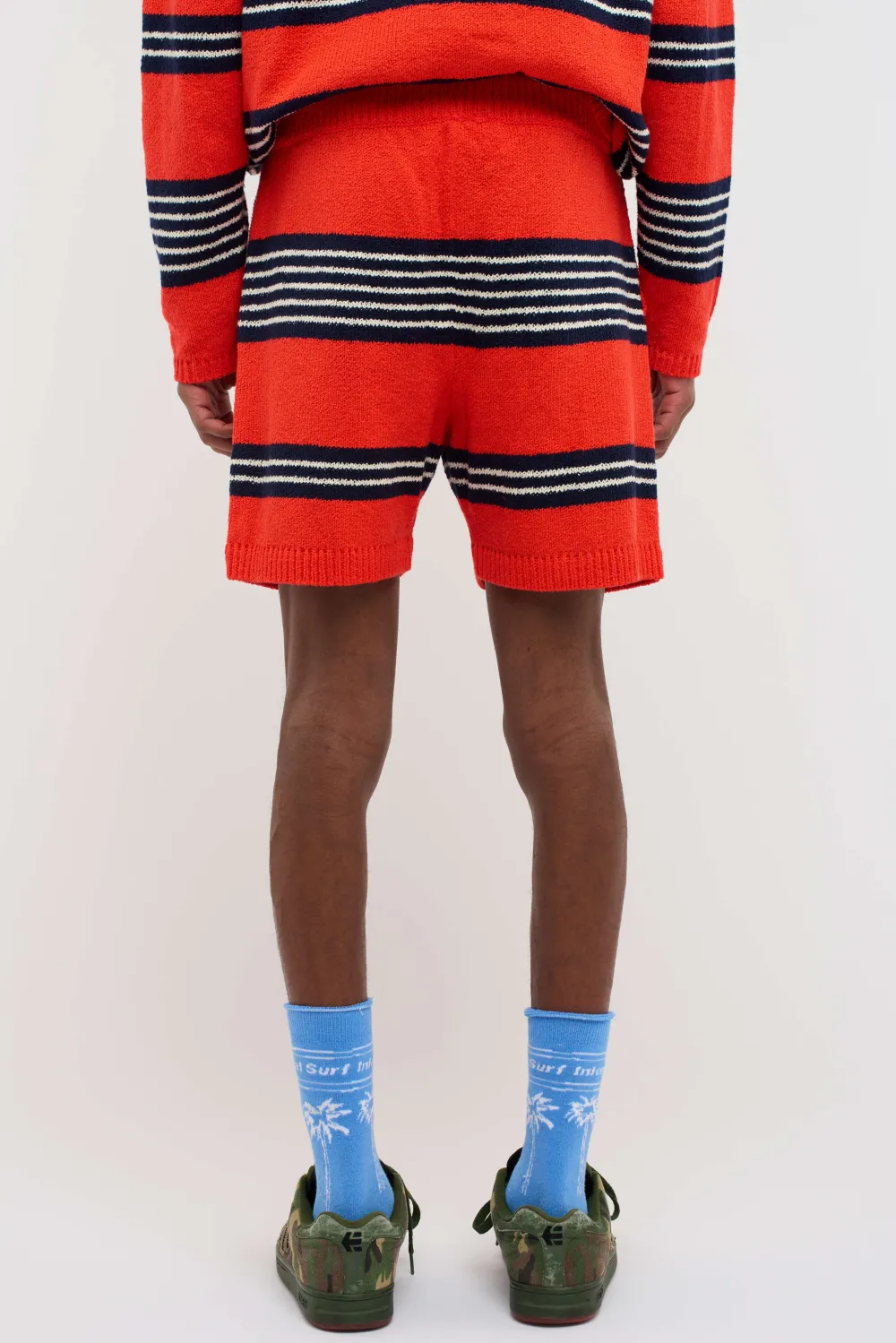 Women The Elder Statesman Nora Rollie Stripe Boxy Short