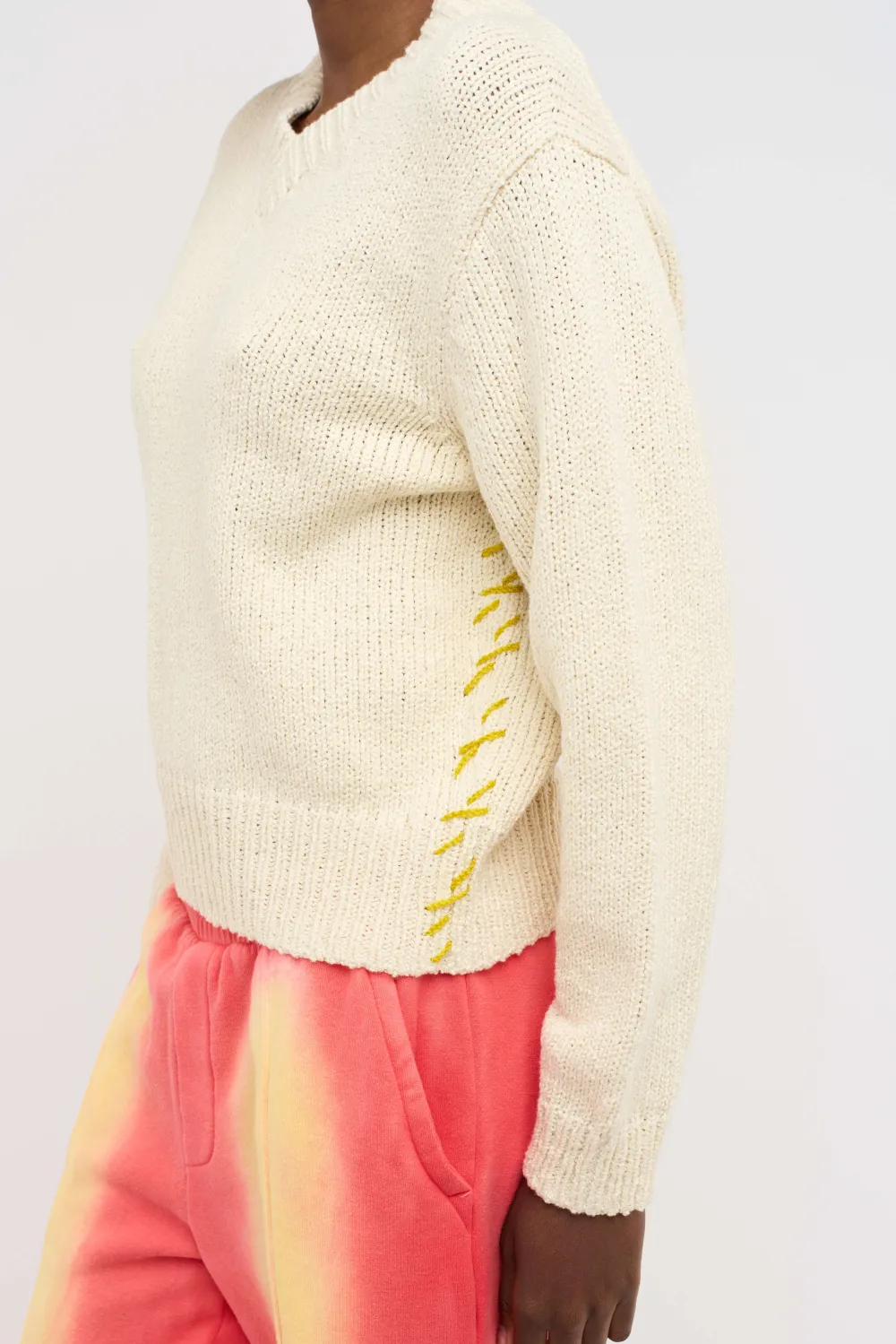 Women The Elder Statesman Nora Whip Women's Boxy V-Neck