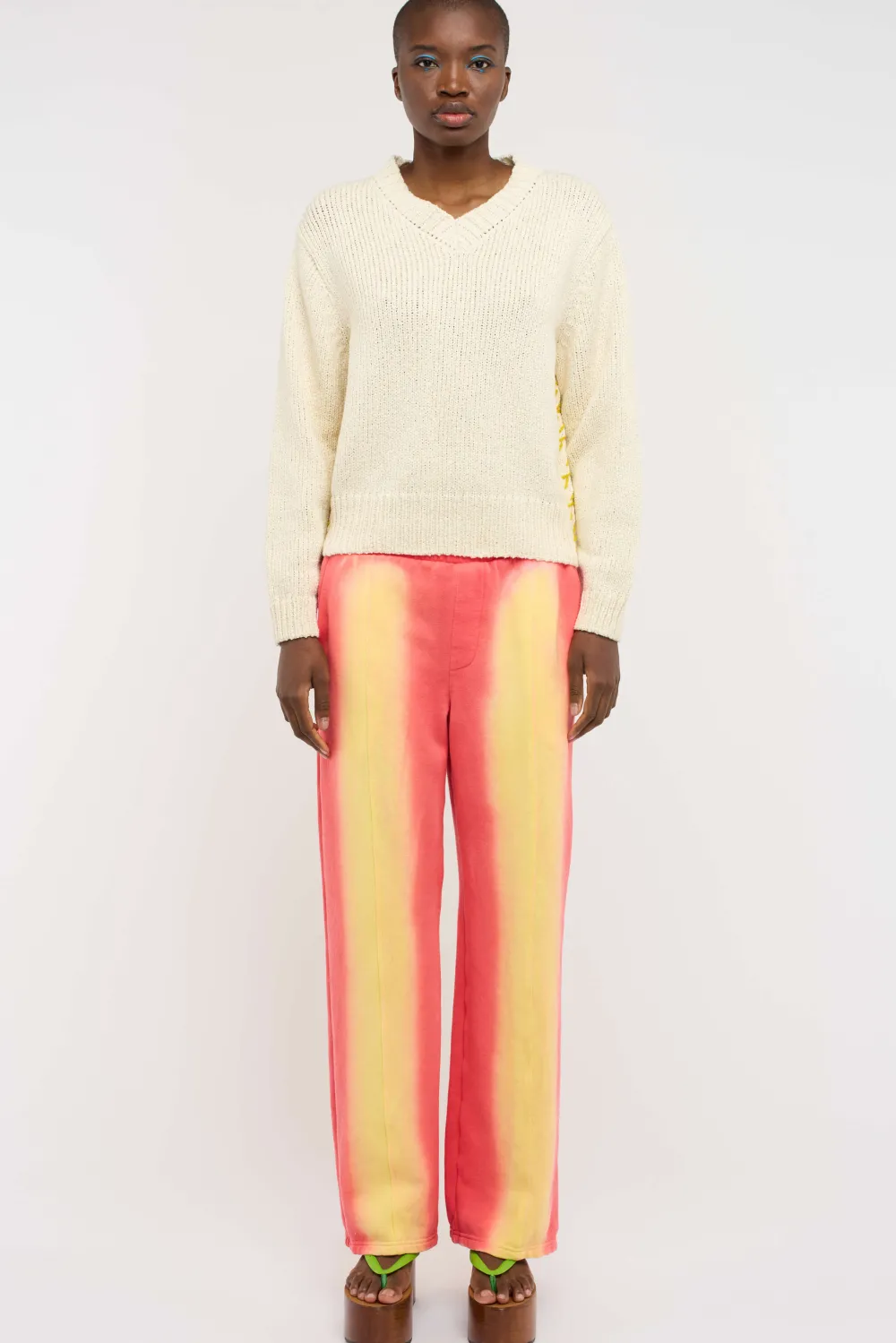 Women The Elder Statesman Nora Whip Women's Boxy V-Neck