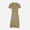 Women The Elder Statesman Nova Net Stripe Midi Dress