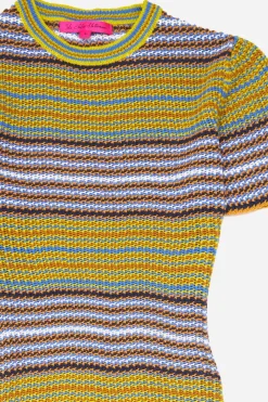 Women The Elder Statesman Nova Net Stripe Midi Dress