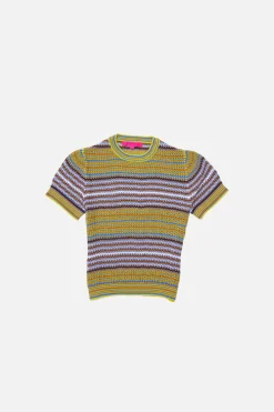 Women The Elder Statesman Nova Net Stripe Women's Top