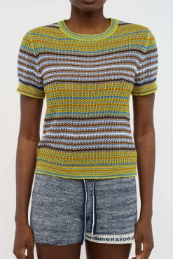 Women The Elder Statesman Nova Net Stripe Women's Top