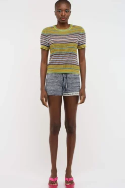Women The Elder Statesman Nova Net Stripe Women's Top