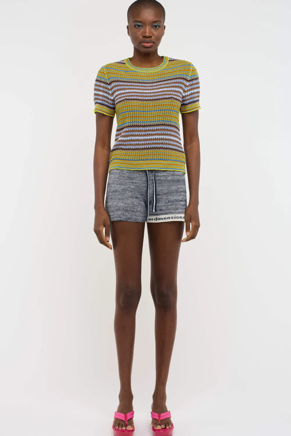 Women The Elder Statesman Nova Net Stripe Women's Top