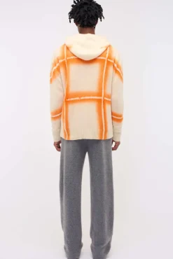 Women The Elder Statesman Plaid Dye Zip Hoodie