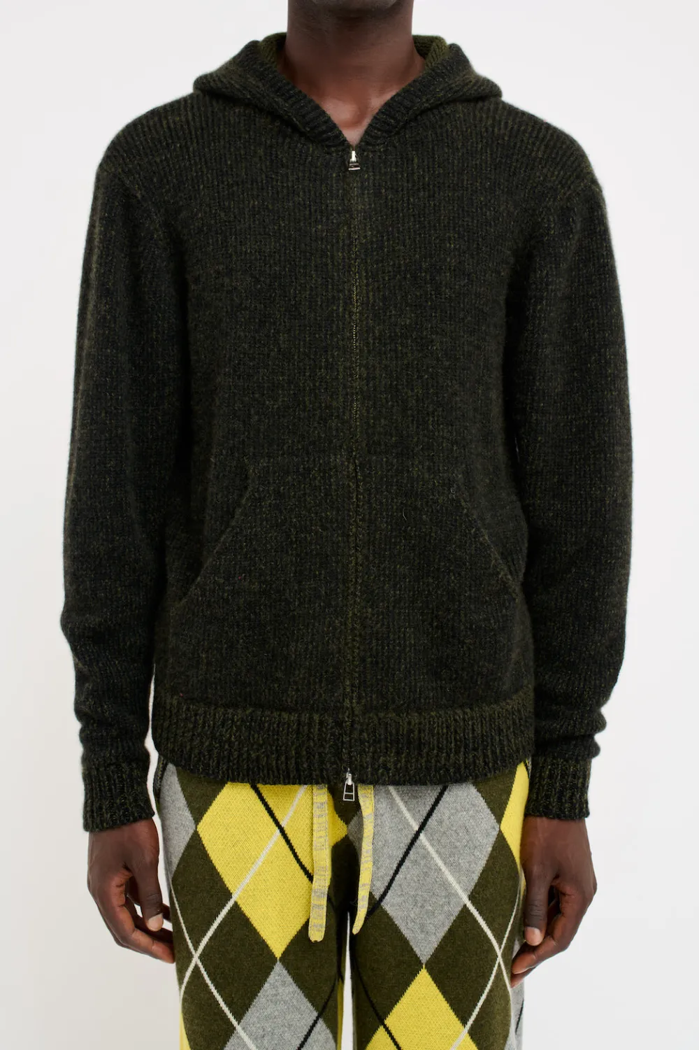 The Elder Statesman Plaited Zip Hoodie