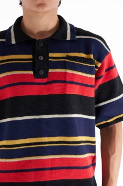 The Elder Statesman Rad Stripe Scally Polo