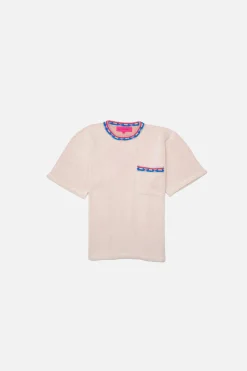 The Elder Statesman Rainbow Pocket Top