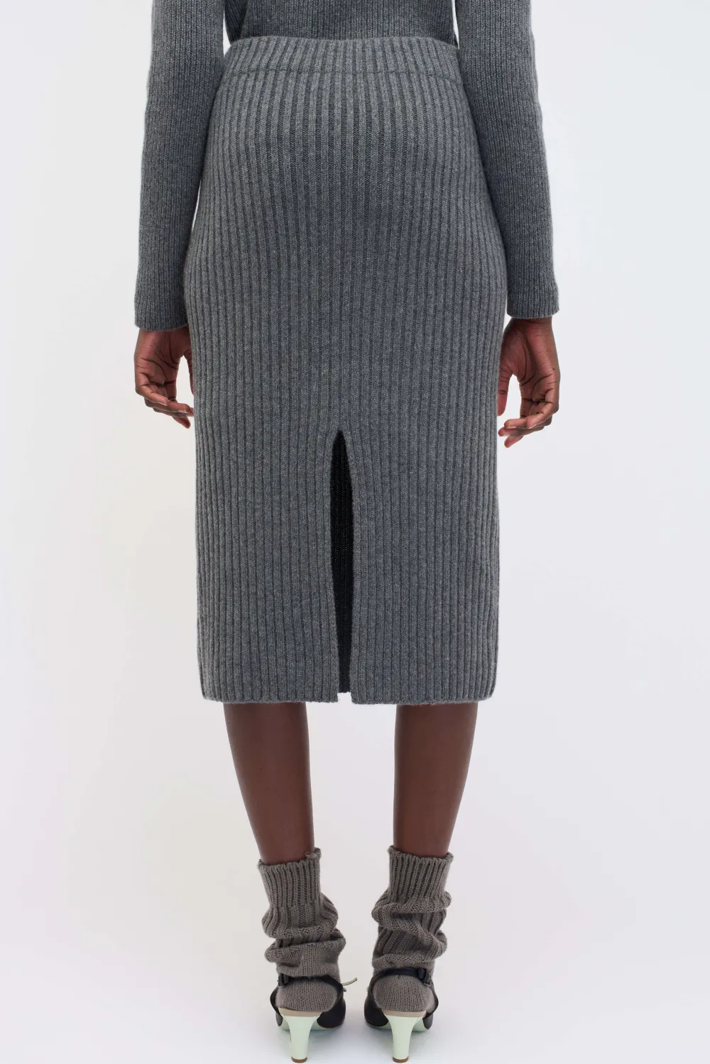 Women The Elder Statesman Ribbed Pencil Skirt