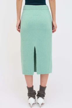 Women The Elder Statesman Ribbed Pencil Skirt