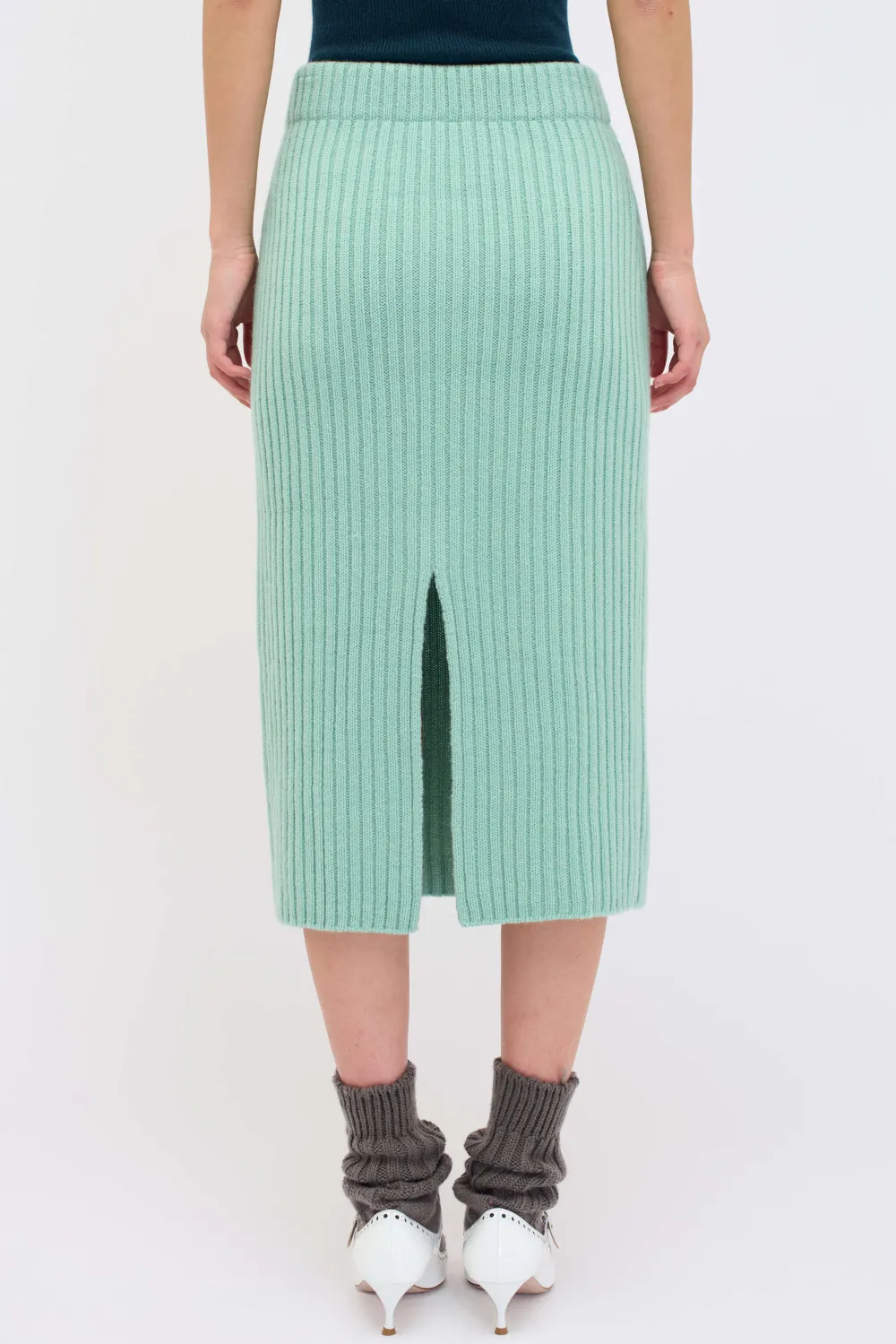 Women The Elder Statesman Ribbed Pencil Skirt