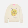The Elder Statesman Shreditation Raglan Crew