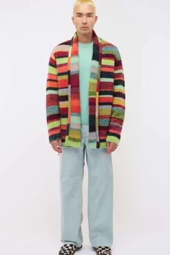 Women The Elder Statesman Stripe Italy Smoking Jacket