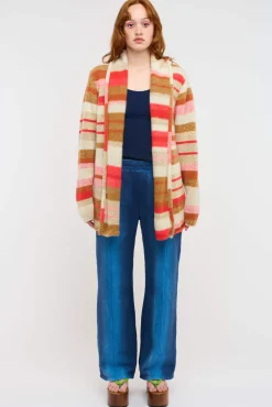 Women The Elder Statesman Stripe Italy Smoking Jacket