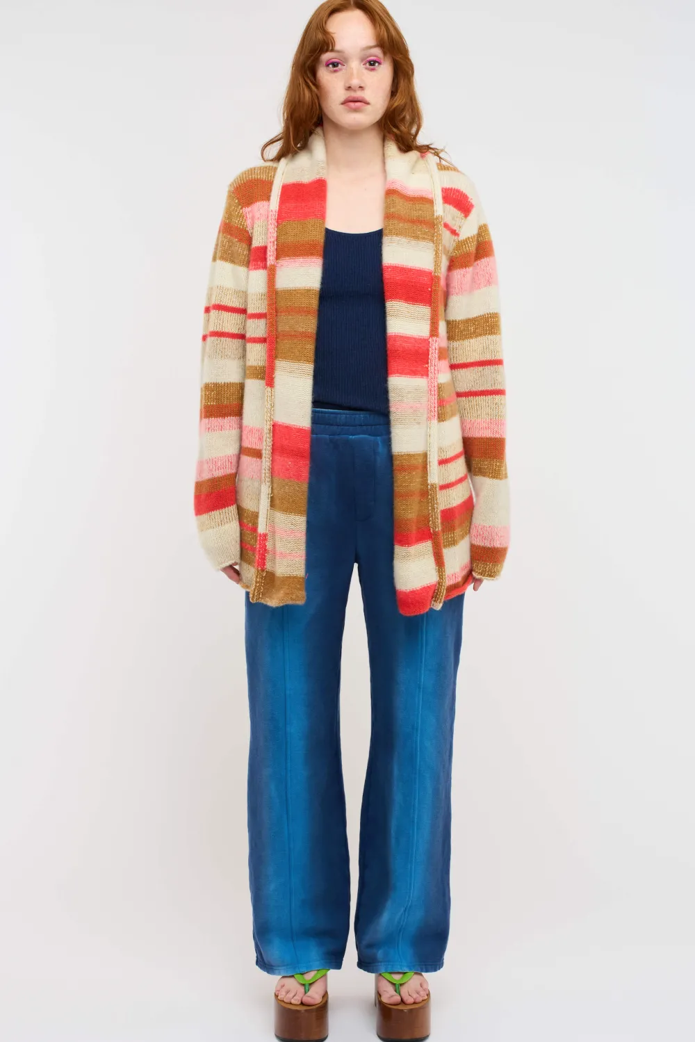 Women The Elder Statesman Stripe Italy Smoking Jacket