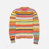 The Elder Statesman Stripe Super Soft Crew