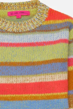 Women The Elder Statesman Stripe Super Soft Women's Crew