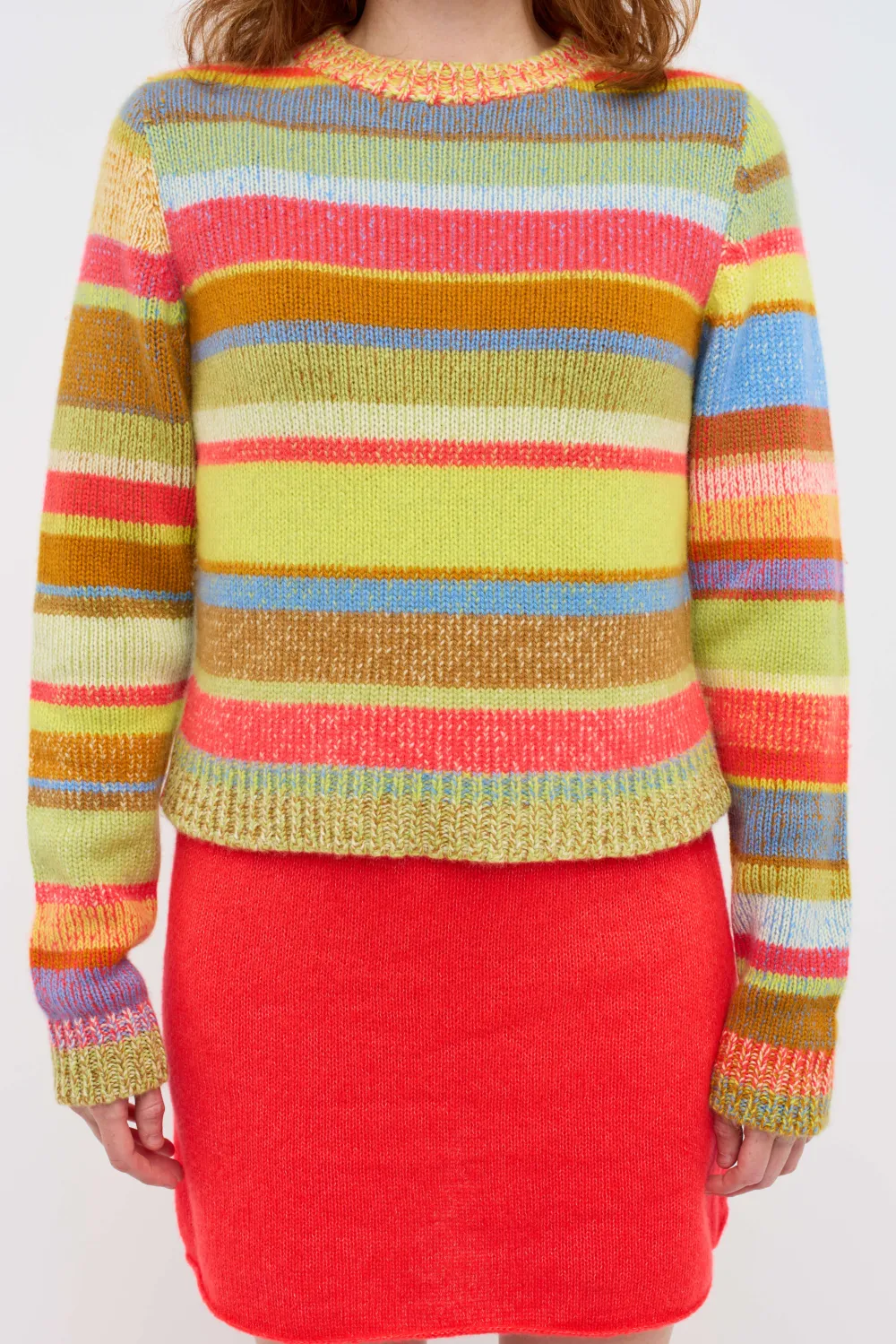 Women The Elder Statesman Stripe Super Soft Women's Crew