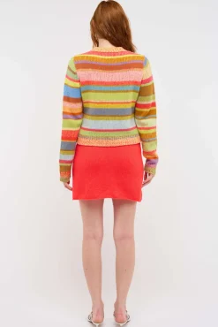 Women The Elder Statesman Stripe Super Soft Women's Crew