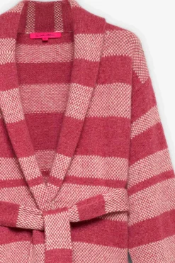 Women The Elder Statesman Subway Stripe Women's Fringe Robe