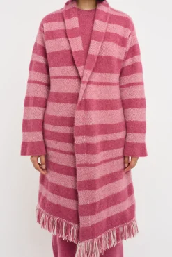 Women The Elder Statesman Subway Stripe Women's Fringe Robe