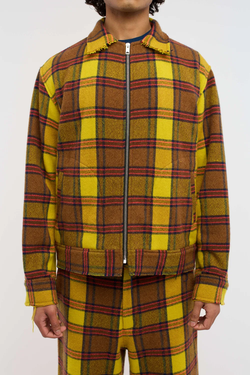 Women The Elder Statesman Sunshine Plaid Decon Jacket
