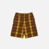 The Elder Statesman Sunshine Plaid Short
