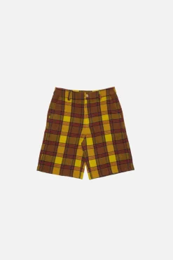 The Elder Statesman Sunshine Plaid Short