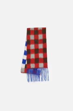 The Elder Statesman Thistle Gingham Scarf