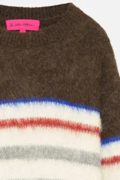 The Elder Statesman Thistle Nightcap Stripe Crew