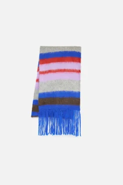 The Elder Statesman Thistle Nightcap Stripe Scarf