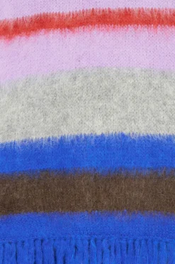 The Elder Statesman Thistle Nightcap Stripe Scarf
