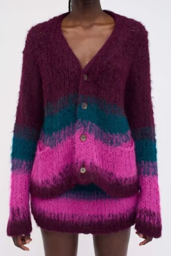 Women The Elder Statesman Thistle Ombre Women's Cardigan