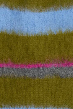The Elder Statesman Thistle Stripe Giant Scarf