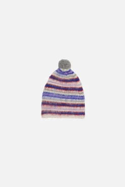 The Elder Statesman Thistle Vineyard Stripe Beanie