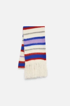 The Elder Statesman Thistle Vineyard Stripe Scarf