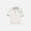 The Elder Statesman Waffle Knit Scally Polo