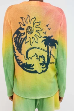Women The Elder Statesman Wave Aura Women's Crew